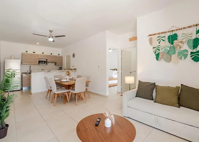 Apartment Vibes King Bed Pool Balcony 10 Min To Puerto Morelos
